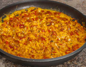 Oeufs brouillés aux tomates