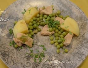 Tajine de poulet aux petits pois