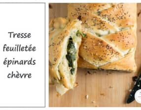 Tresse feuilletée aux épinards et au chèvre
