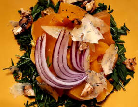 Butternut et roquette en salade