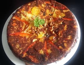 'Tortilla' de pommes de terre et ratatouille