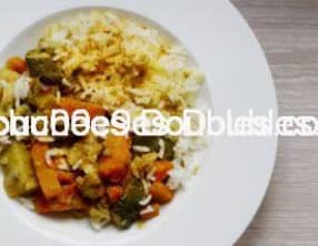 Légumes épicés et riz basmati