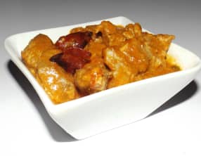 Blanquette de veau au pesto rosso et au chorizo