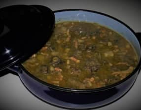 Bœuf mijoté au poireau, carotte et navet