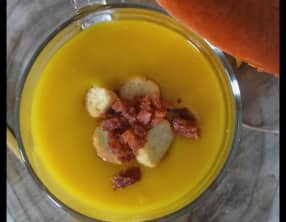 Velouté potimarron pois cassés