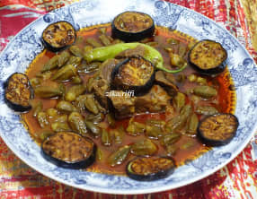 Mijoté gombos et agneau