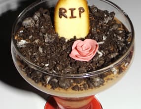 Verrines d'Halloween à la banane et au Nutella