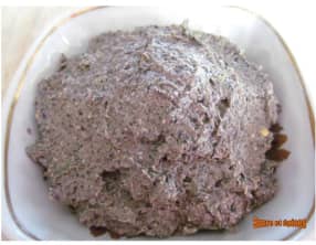 Tartinade de champignons aux oeufs et Caprice des Anges