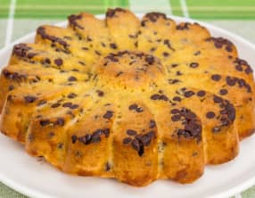 Gâteau facile aux poires et pépites de chocolat