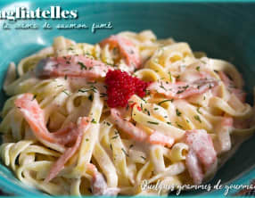 Tagliatelles à la crème de saumon fumé