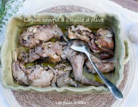 Lapin confit à l’huile d’olive et aux aromates