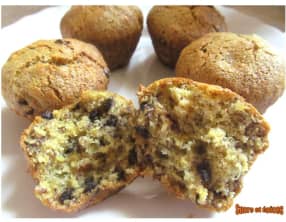 Muffins banane et pépites de chocolat