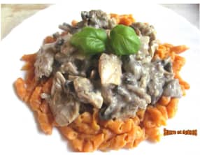 Poulet crémeux aux champignons