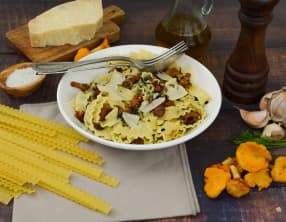 Mafaldines poêlées aux girolles