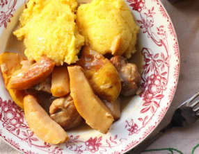 Fricassée de poulet et de coings comme en Roumanie