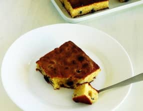Brownie chocolat blanc et cranberries