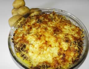 Gratin de pommes de terre et d'andouillette