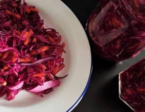 Salade de chou rouge mariné
