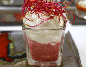 Verrine betterave et crème à la chèvre