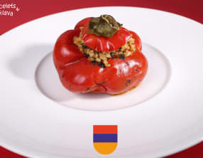 Dolma de poivrons au boulgour