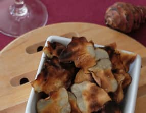 Chips de topinambours au four