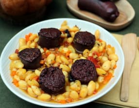 Boudin noir et haricots lingots de Patrick Asfaux