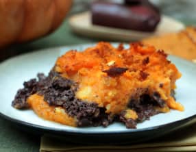 Parmentier au potiron et boudin noir