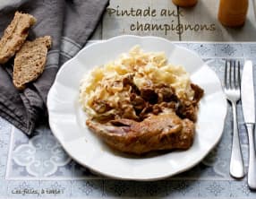 Pintade aux champignons