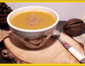 Velouté de patate douce et lait de coco