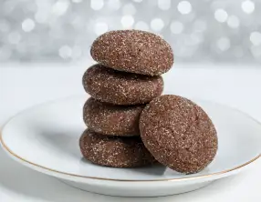 Baisers diamantés de Noël au chocolat