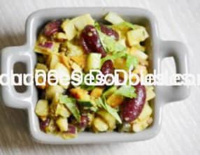 Fruits et légumes, sauce aux agrumes.