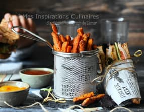 Frites de patate douce au four