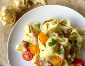 Tagliatelles à la crème de courgette