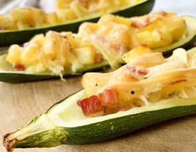 Courgettes farcies à la tartiflette