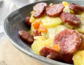 Poêlée de légumes et diots