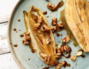Endives caramélisées aux noix