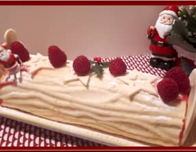 Bûche au Lemon Curd et Framboises