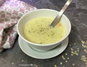 Mouliné de légumes au boursin et ses petites pâtes vermicelles