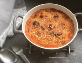 Gratin d’œufs durs sauce aurore