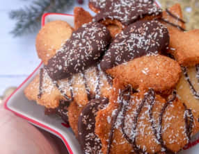 Biscuits sablés noix de coco chocolat