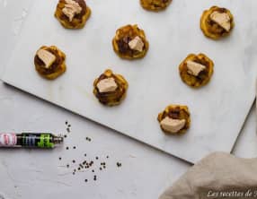 Mini-tatin, Tatin de pommes, et Samossas au foie gras