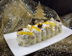 Bûche de Noël en nougat glacé