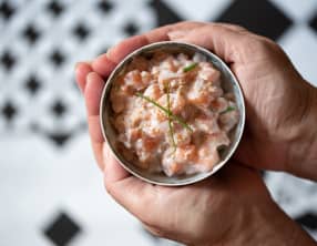 Tartare aux deux saumons