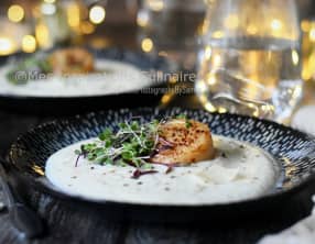 Coquilles Saint-Jacques à la crème de chou-fleur