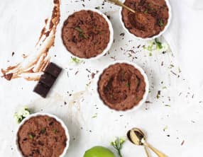 Mousse au chocolat vegan et zestes de citron vert