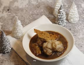 Darnes de lotte au muscat et au pain d'épices