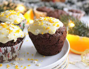Cupcakes vegan pain d'épices chocolat orange