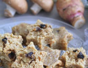Financiers salés champignons et topinambours