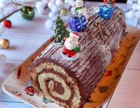 Bûche roulée au chocolat facile