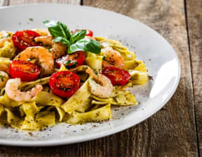 Pâtes aux crevettes